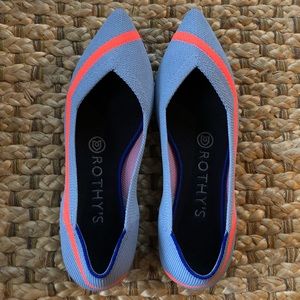 Rothy’s Soft Blue/Orange Line - Sz 6